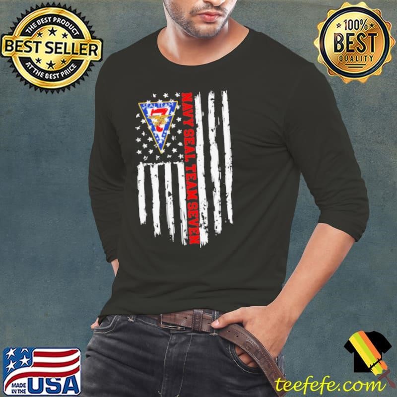 Navy SEAL Team 7 American Flag Long Sleeve Tee