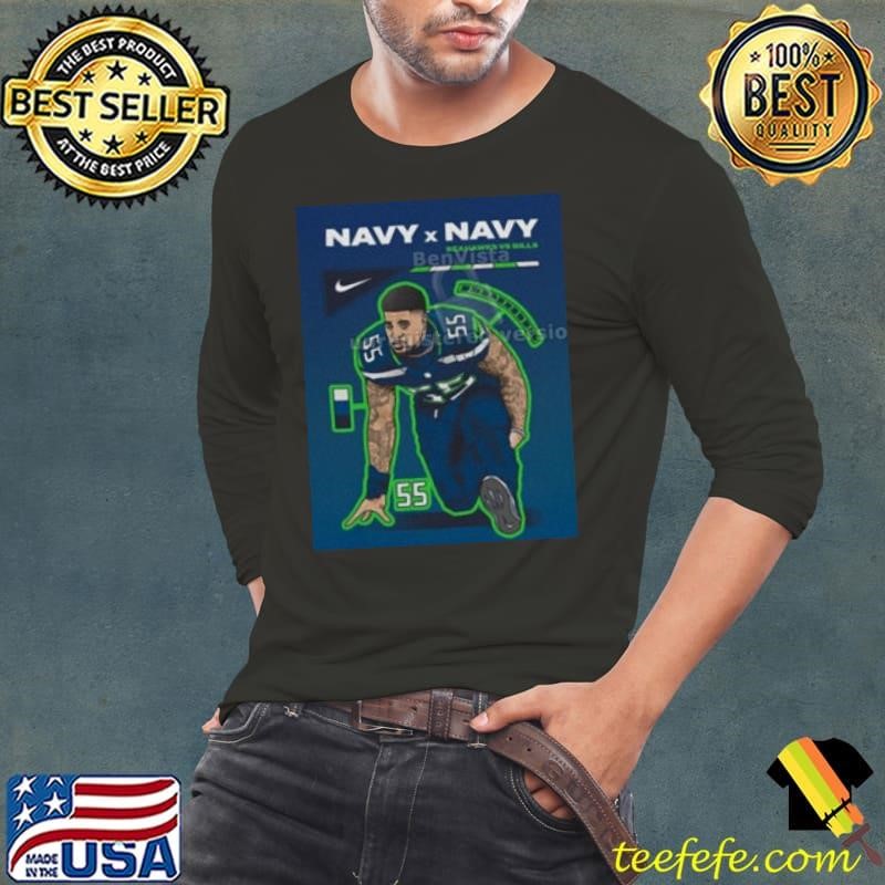Navy X Navy Seahawks vs Bills 2024 Week 8 Game Shirt