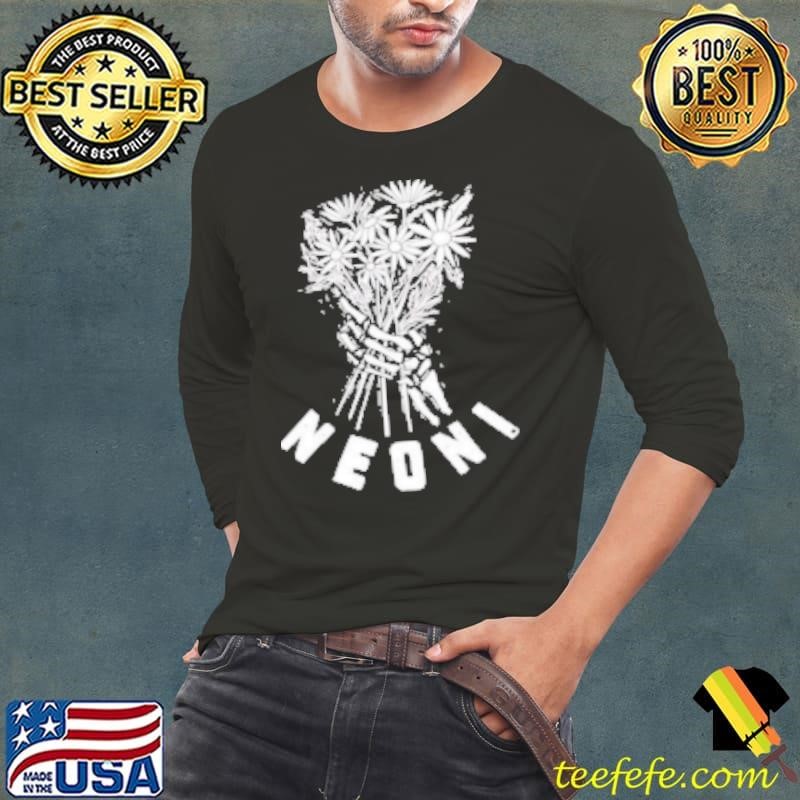 Neoni the Death of Daisies Skeleton Bouquet Horror Shirt