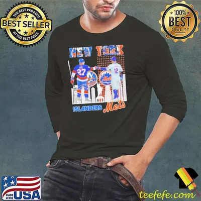 New York Islanders Anders Lee x New York Mets Francisco Lindor skyline shirt