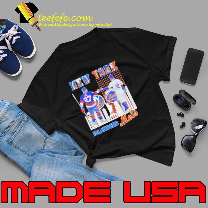 New York Islanders Anders Lee x New York Mets Francisco Lindor skyline Unisex