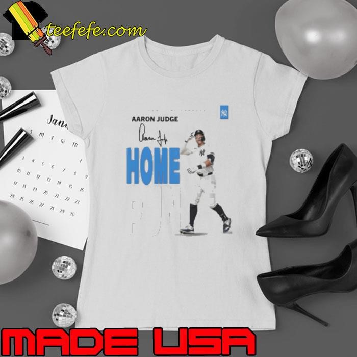 New York Yankees Aaron Judge home run signature Ladies tee