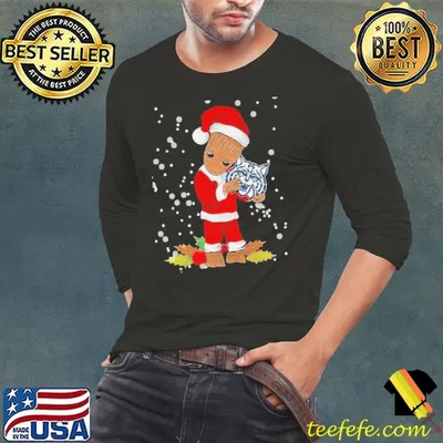 Nice Baby Groot Santa Hug Arizona Wildcats Christmas shirt