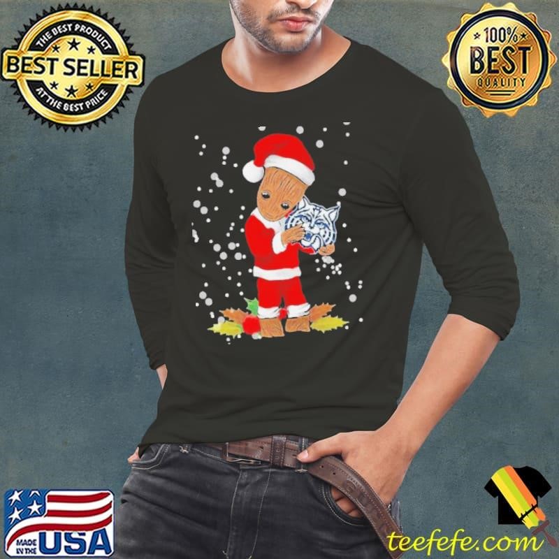 Nice Baby Groot Santa Hug Arizona Wildcats Christmas shirt