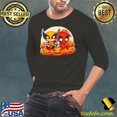 Nice Deadpool and Wolverine Cute Halloween Shirt