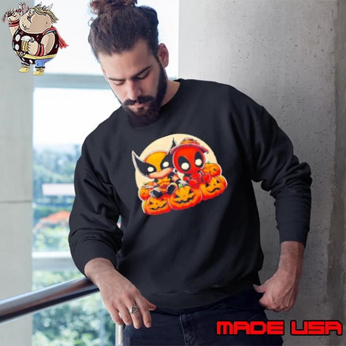 Nice Deadpool and Wolverine Cute Halloween Sweatshirt