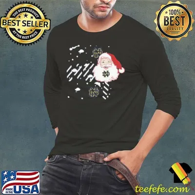 Notre Dame Fighting Irish Ho Ho Ho Santa Claus Christmas shirt