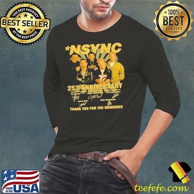 Nsync 25th Anniversary 1995 2020 Thank You For The Memories Signature shirt
