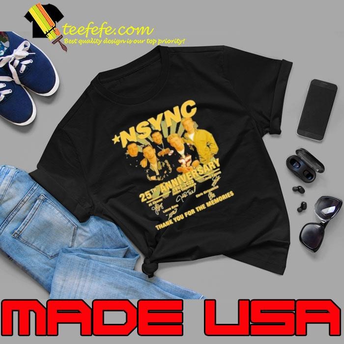 Nsync 25th Anniversary 1995 2020 Thank You For The Memories Signature Unisex