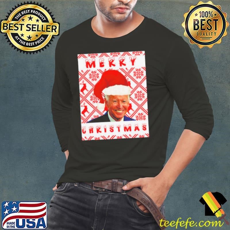 Official Joe Biden Merry Christmas Wear Santa Hat shirt