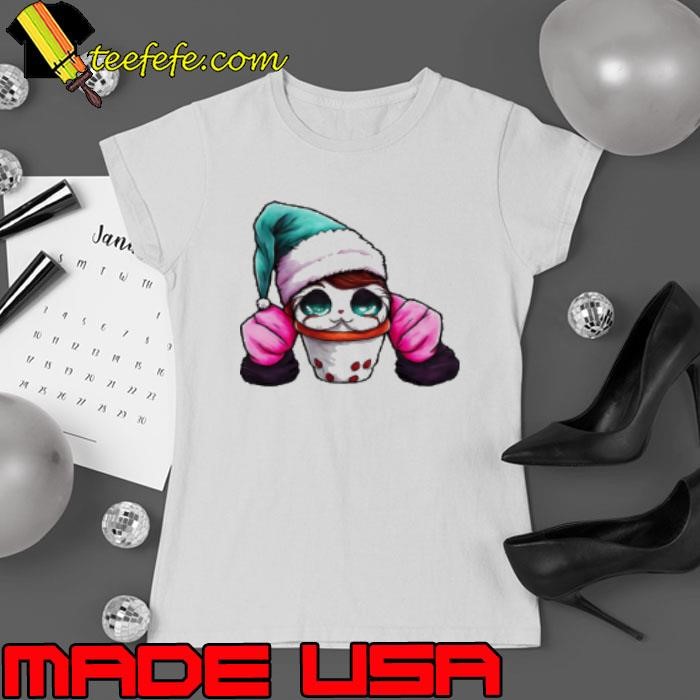 Original Cartoon Cat with Hats and Mittens Shirt