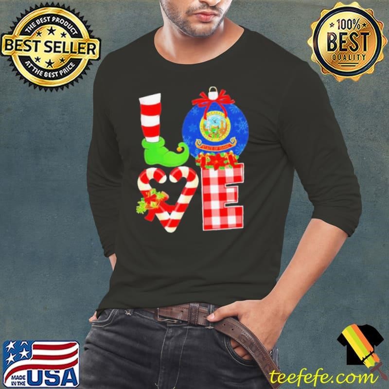 Original Love flag of State Of Idaho Christmas shirt