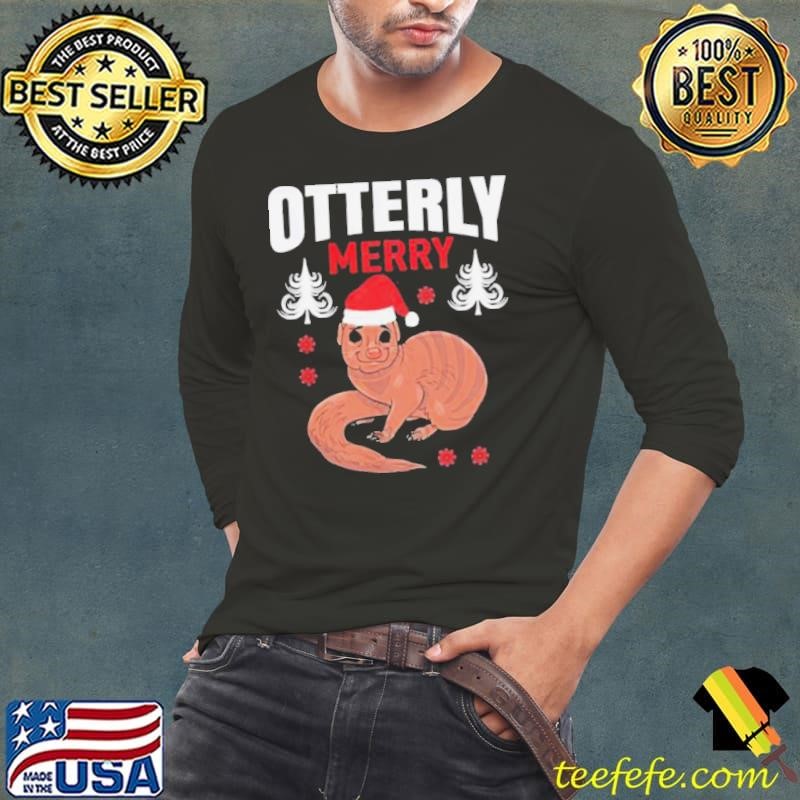 Otterly Santa Merry christmas Long Sleeve Tee