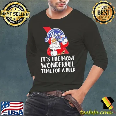Pabst Blue Ribbon It’s The Most Wonderful Time For A Beer shirt
