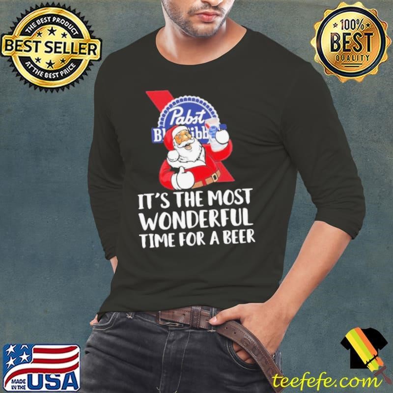 Pabst Blue Ribbon It’s The Most Wonderful Time For A Beer shirt