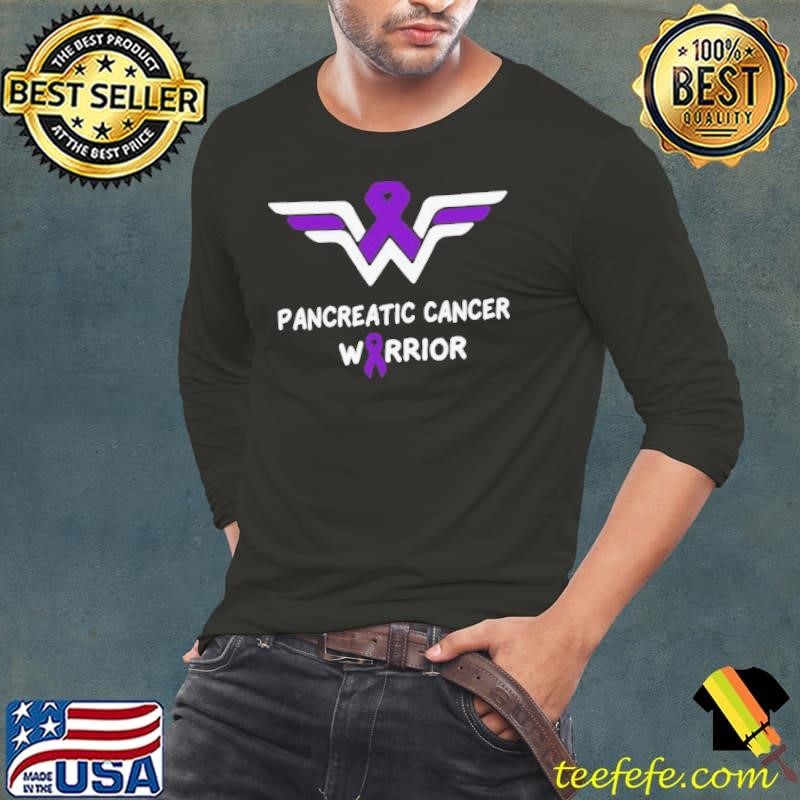 Pancreatic Cancer Awareness Warrior Support Purple Ribbon shirt