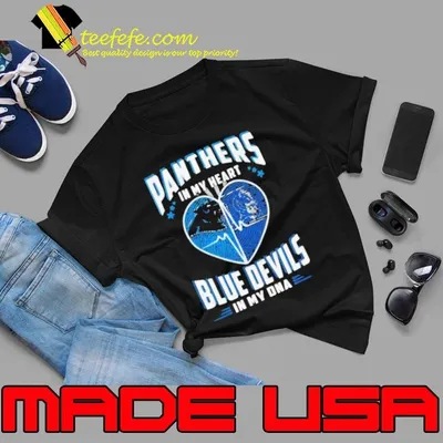 Panthers In My Heart Blue Devils In My Dna Football shirt