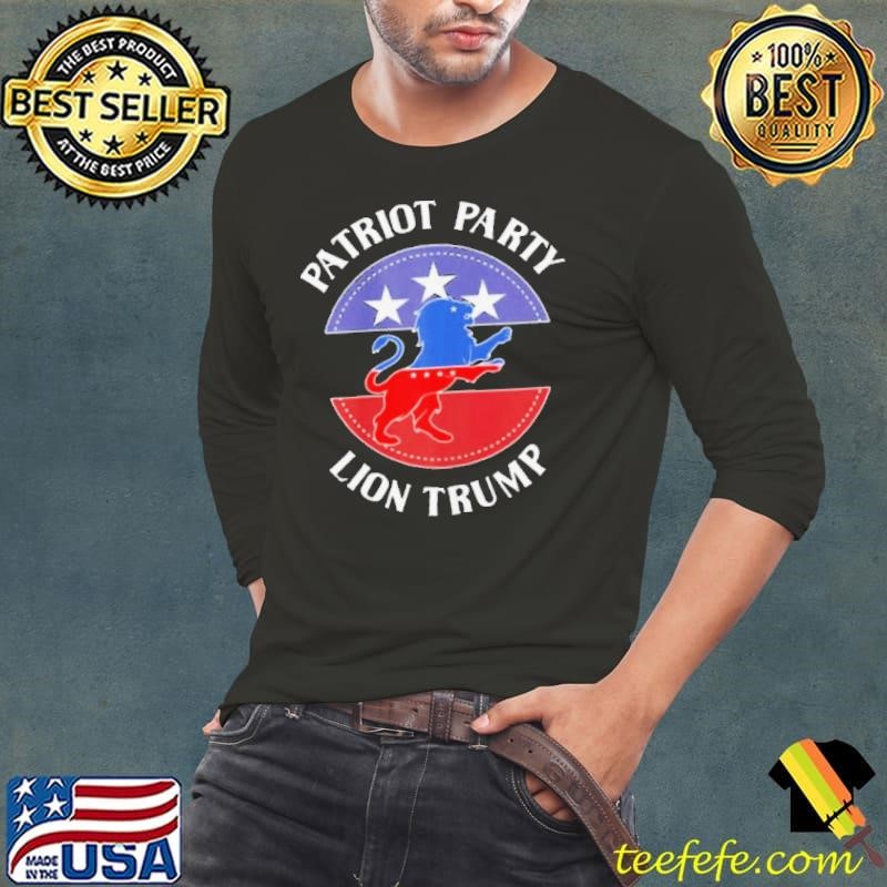 Patriot Party Lion Trump Long Sleeve Tee