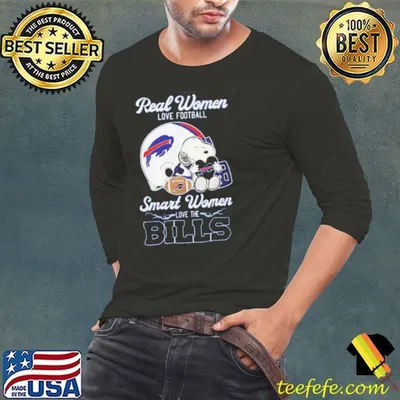 Peanuts Snoopy Real Women Love Football Smart Women Love The Buffalo Bills Shirt