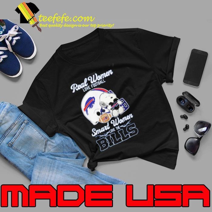 Peanuts Snoopy Real Women Love Football Smart Women Love The Buffalo Bills Unisex