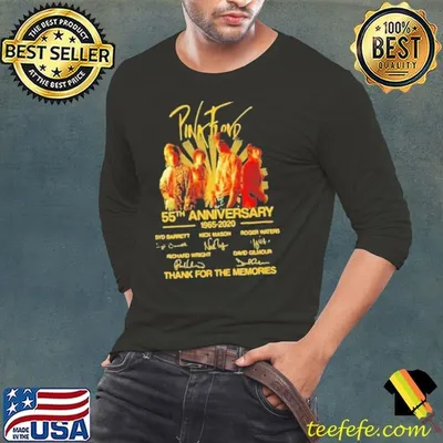 Pink Floyd Band Music 55th Anniversary 1965 2020 Thank You For The Memories Signature shirt