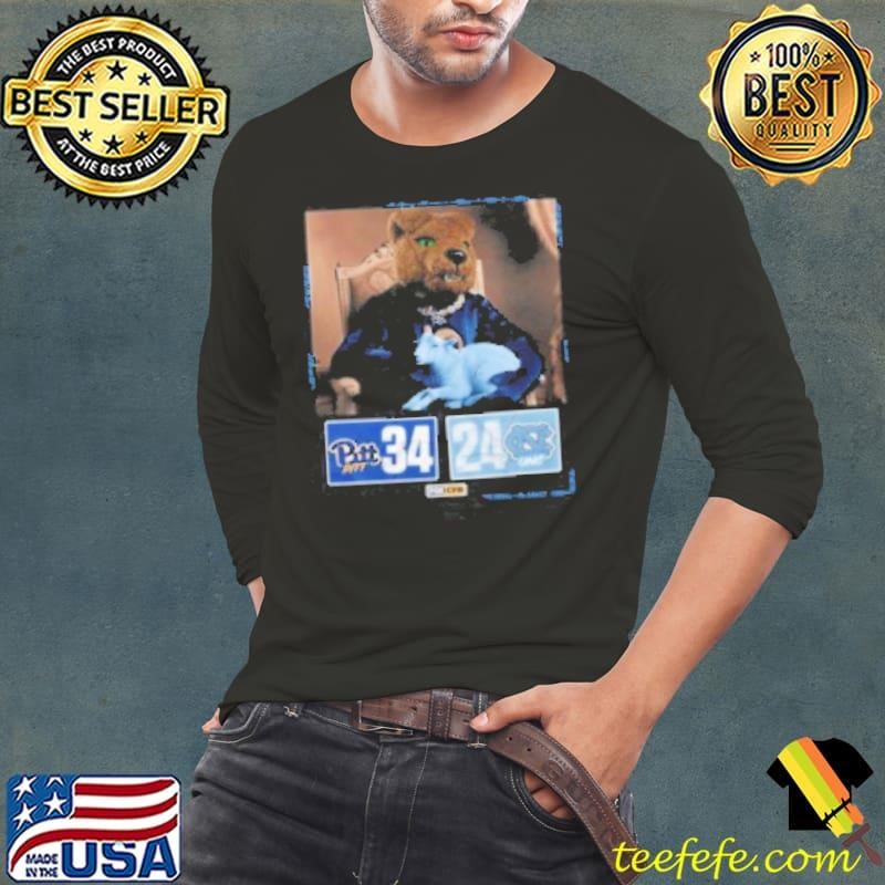 Pitt Wins 34 24 UNC Football 2024 Game Final Score Shirt
