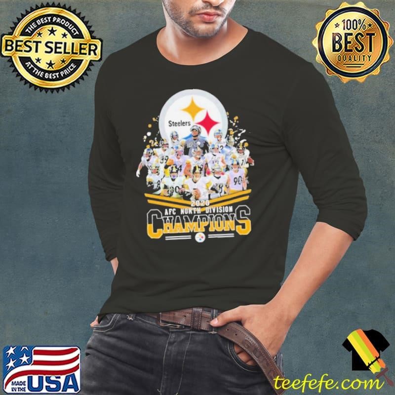 Pittsburgh Steelers 2020 AFC north division Champions signatures tshirt
