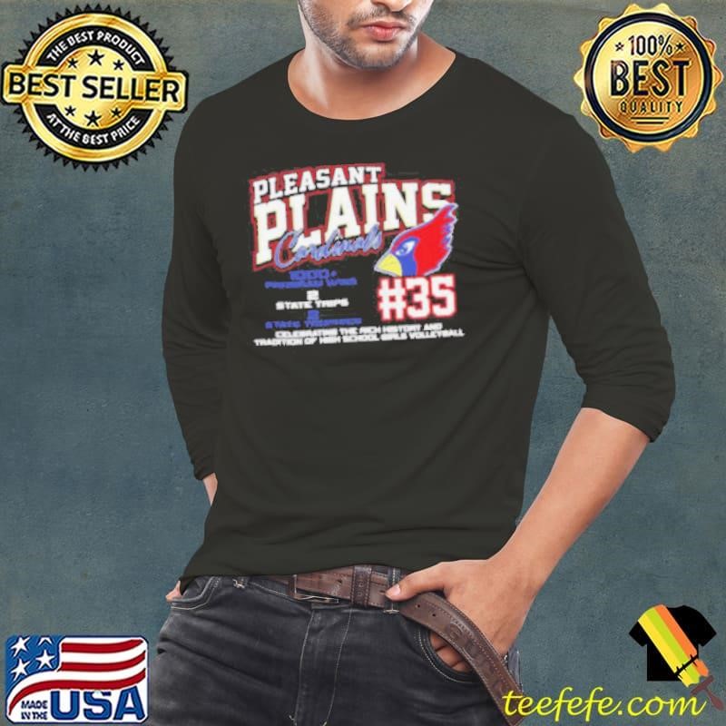 Pleasant Plains Cardinals #35 Celebrating The Rich History And Tradition Of High School Girls Volleyball Shirt