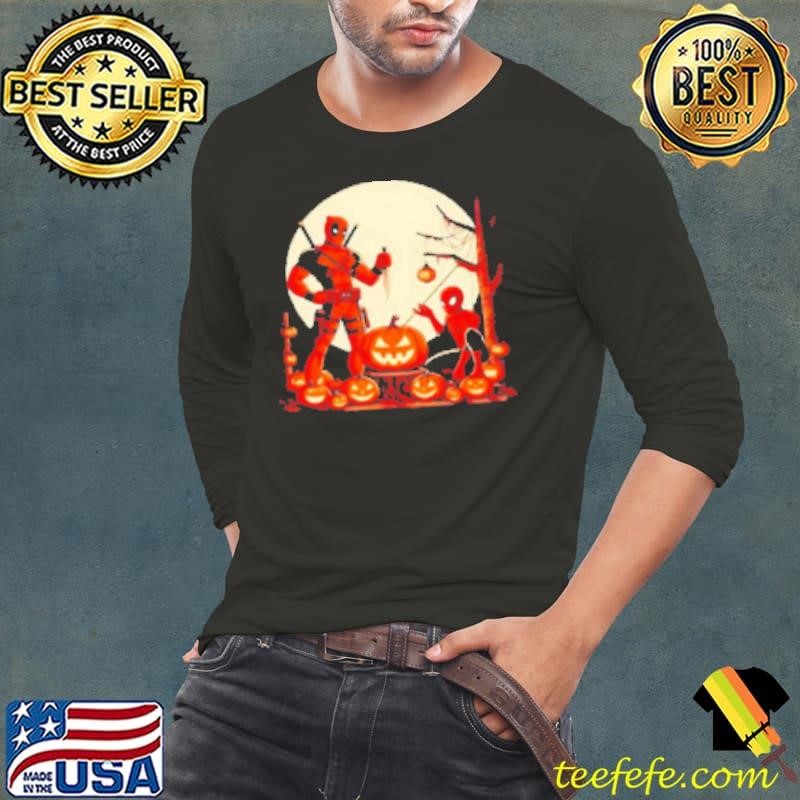 Premium Deadpool and Spiderman Halloween Retro Shirt