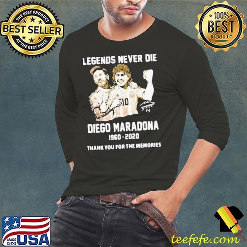 Premium Legends Never Die Diego Maradona Thank You For The Memories Football shirt