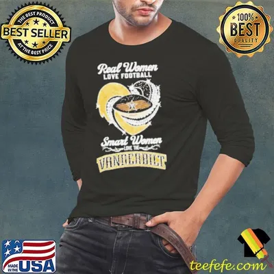 Real women love football smart women love the Vanderbilt diamond heart shirt