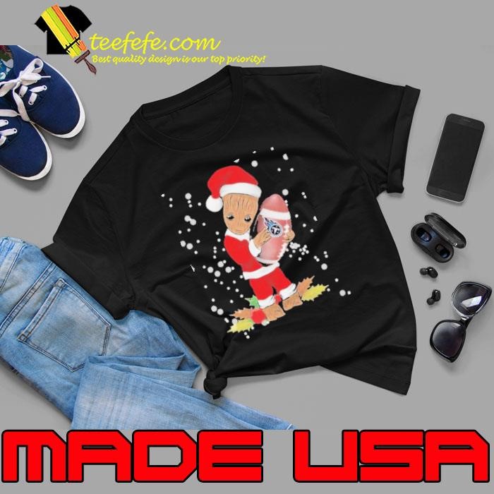 Santa Baby Groot Hug Tennessee Titans Christmas shirt