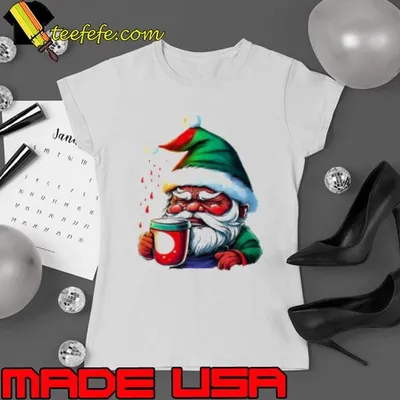 Santa Claus holding a coffee cup Shirt
