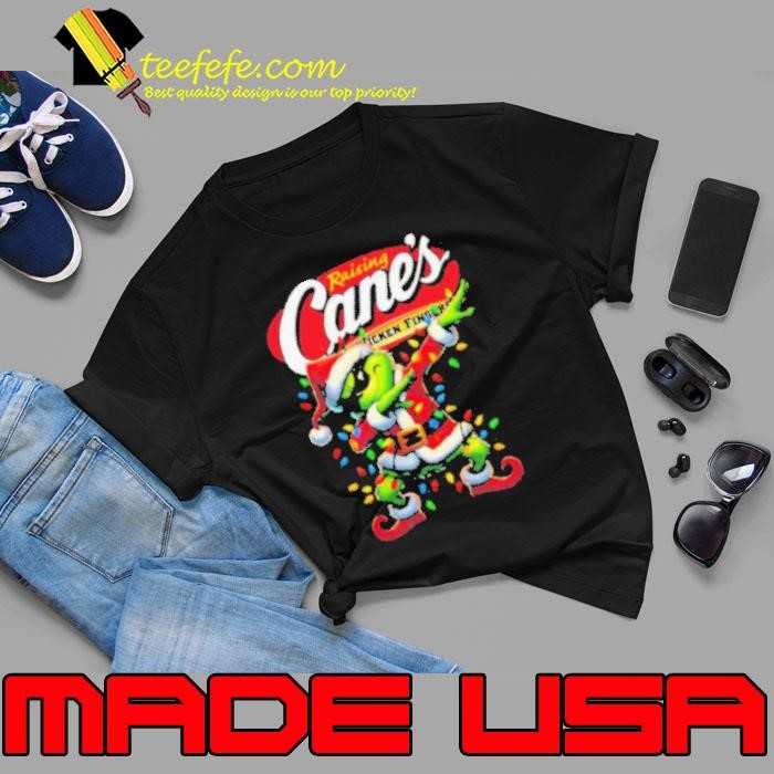 Santa Grinch Dabbing Raising Cane’s Chicken Fingers Merry Christmas Light Unisex