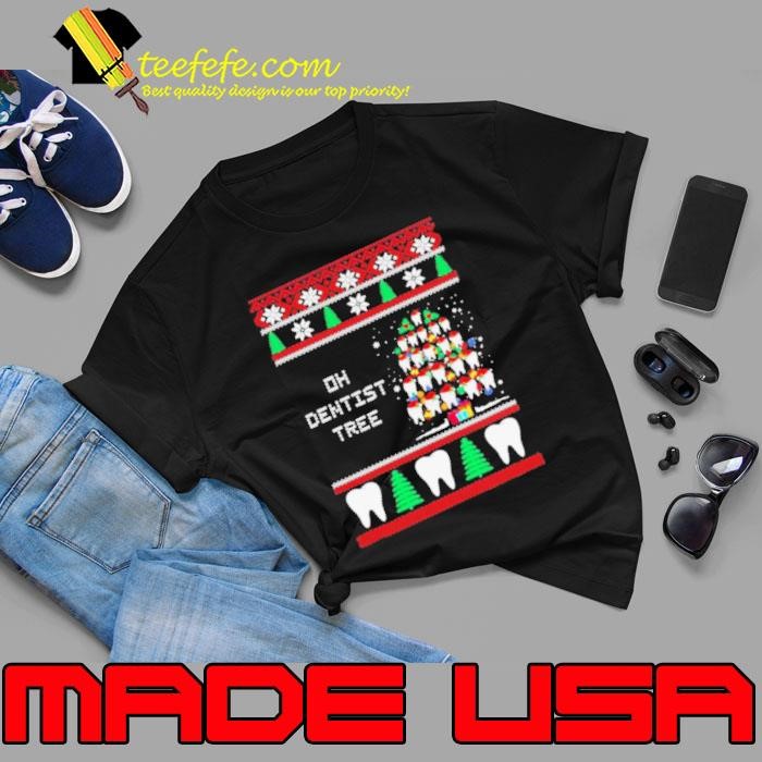 Santa tooth oh dentistree merry ugly christmas shirt
