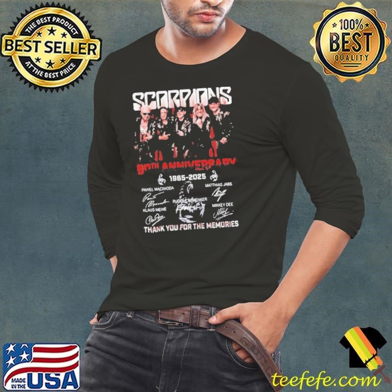 Scorpions Coming 60th Anniversary 1965 2025 Thank You For The Memories Long Sleeve Tee