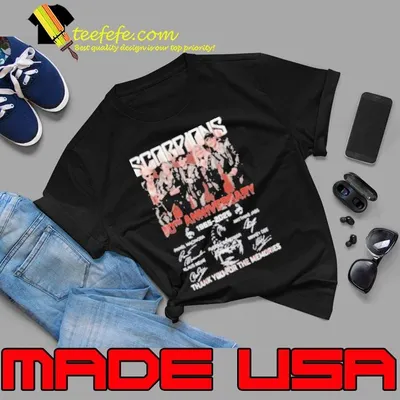 Scorpions Coming 60th Anniversary 1965 2025 Thank You For The Memories Signatures Shirt