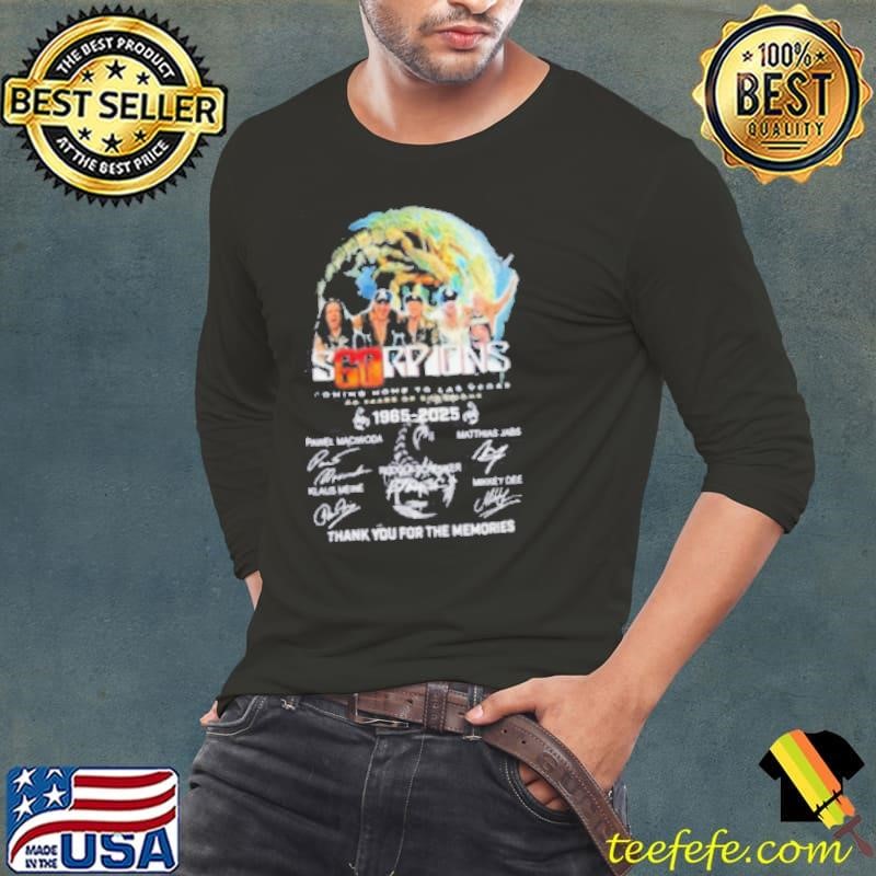 Scorpions Coming Home To Las Vegas 60 Years Of 1965 2025 Thank You For The Memories Signatures Shirt