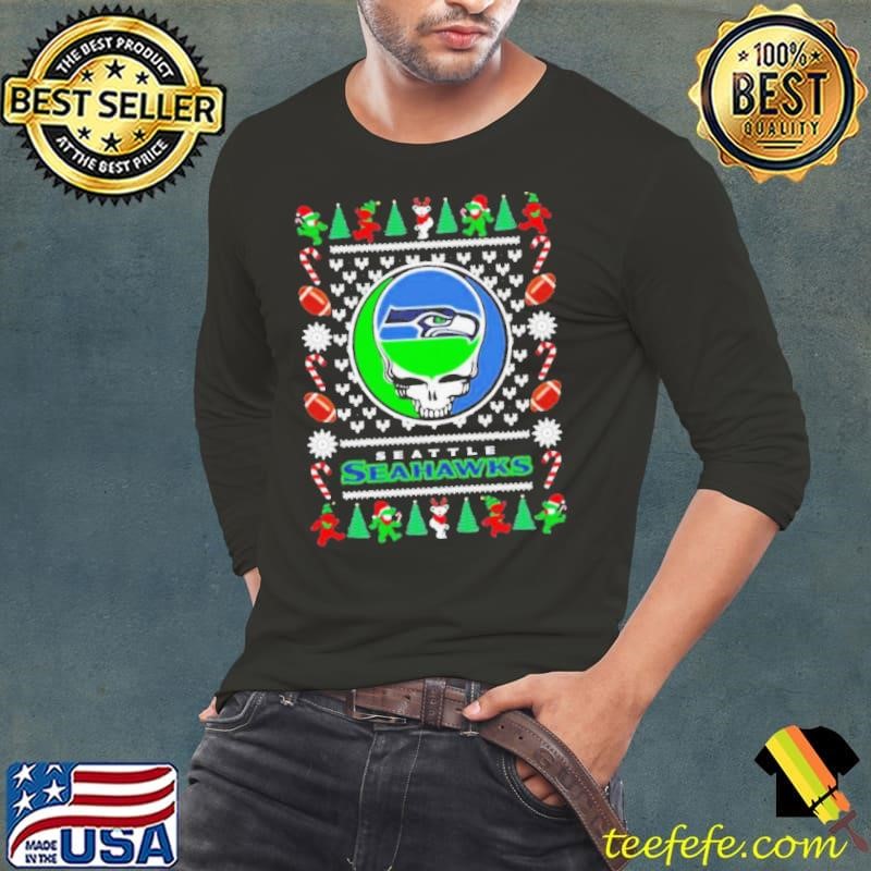 Seattle seahawks grateful dead ugly christmas Long Sleeve Tee