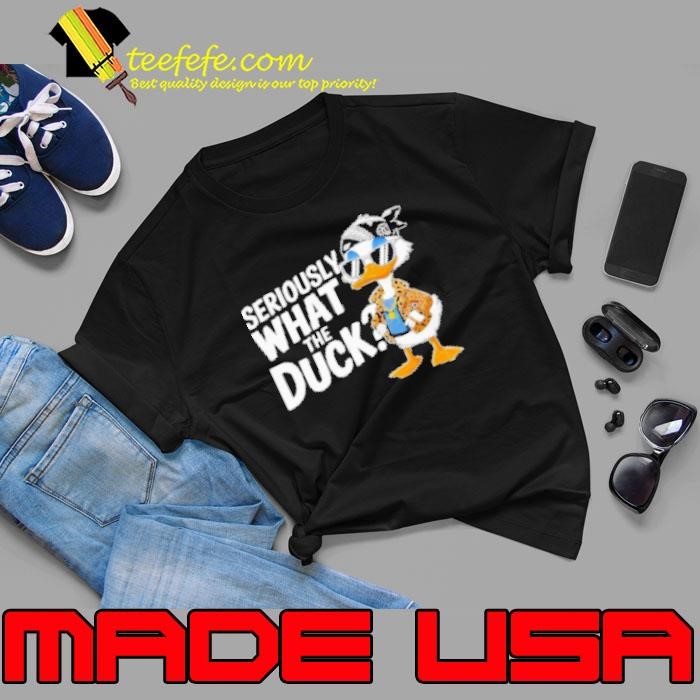 Seriously what the duck funny cartoon duck humor cartoon Shirt
