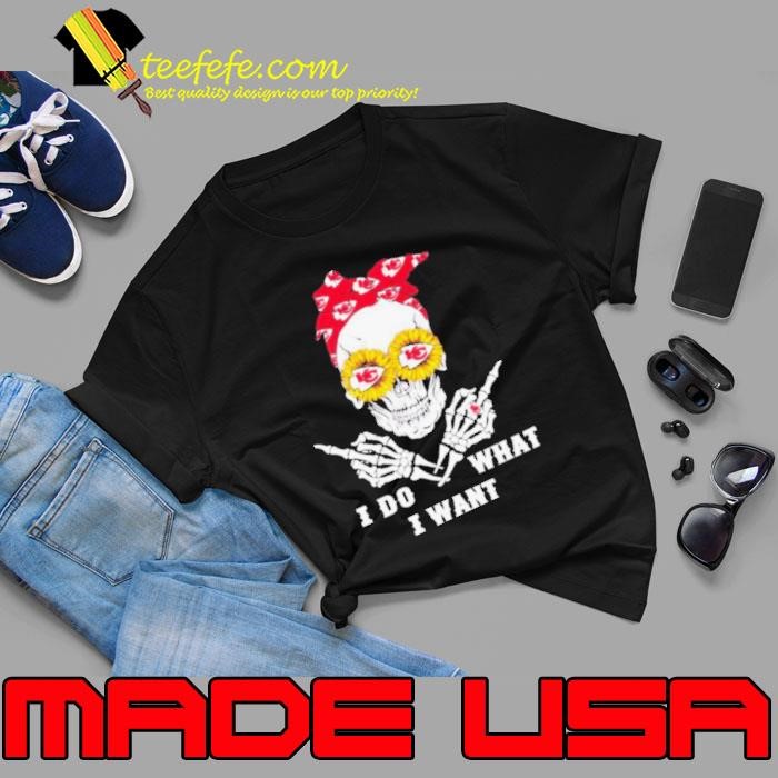 Skull With Eye Sunflowers I Do What I Want Ribbon Logo Kansas City Chiefs Unisex