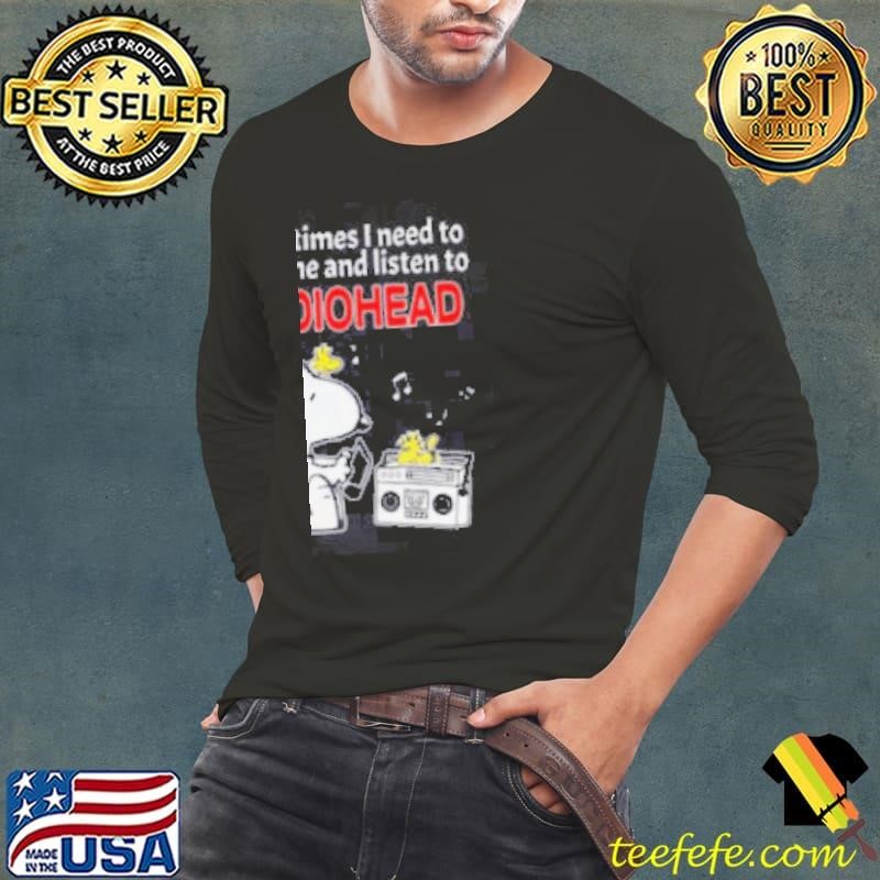 Snoopy And Woodstock Sometimes I Need To Be Alone And Listen To Radiohead Long Sleeve Tee