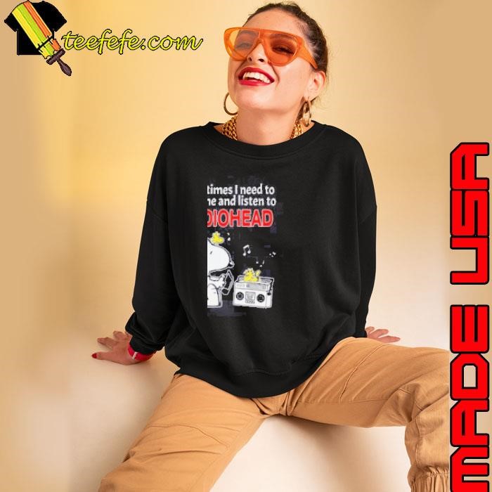 Snoopy And Woodstock Sometimes I Need To Be Alone And Listen To Radiohead Sweatshirt