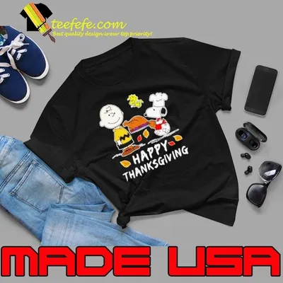 Snoopy Charlie Brown And Woodstock Happy Thanksgiving shirt