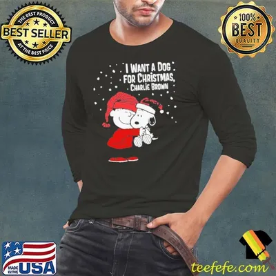 Snoopy I want a dog for Christmas Charlie Brown Christmas shirt