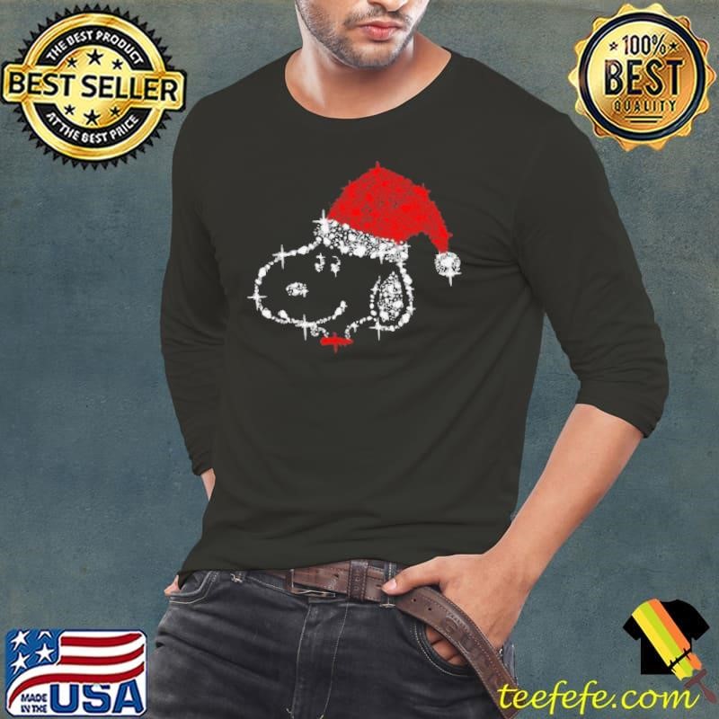 Snoopy Wear Santa Hat Sparkling Diamond Christmas shirt
