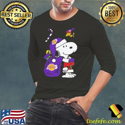 Snoopy and Woodstock Los Angeles Lakers Christmas shirt