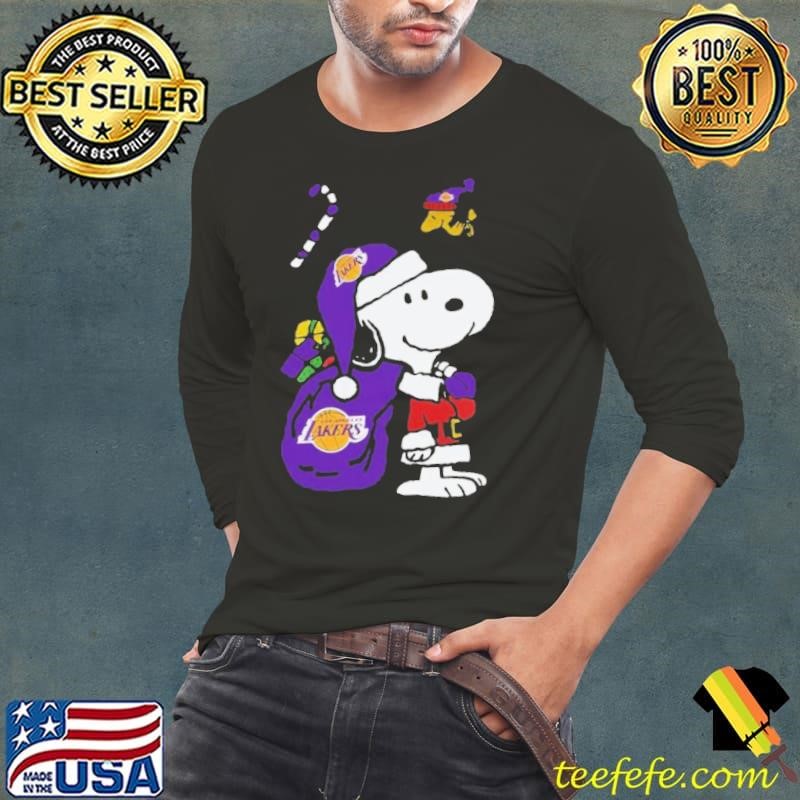 Snoopy and Woodstock Los Angeles Lakers Christmas shirt