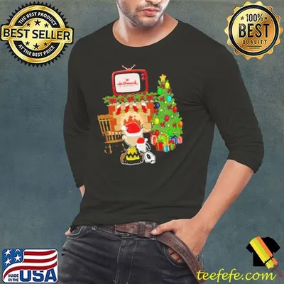Snoopy and friends watching Hallmark Christmas movie shirt