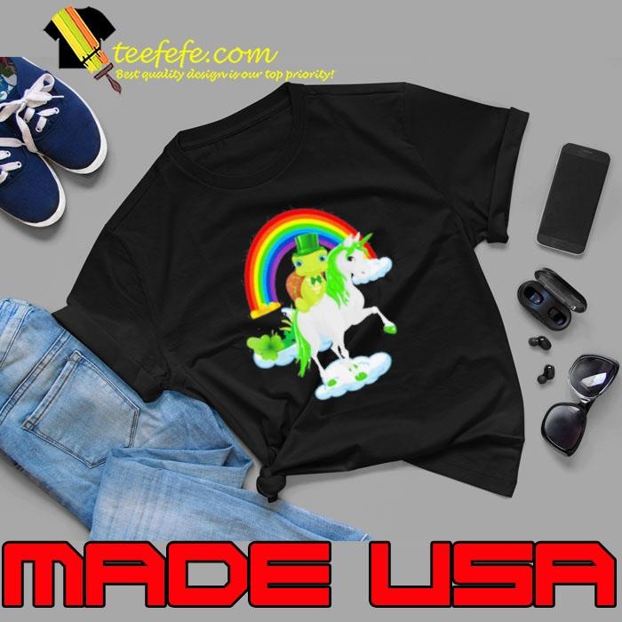 St Patricks Day Turtle Riding Irish Unicorn Unisex